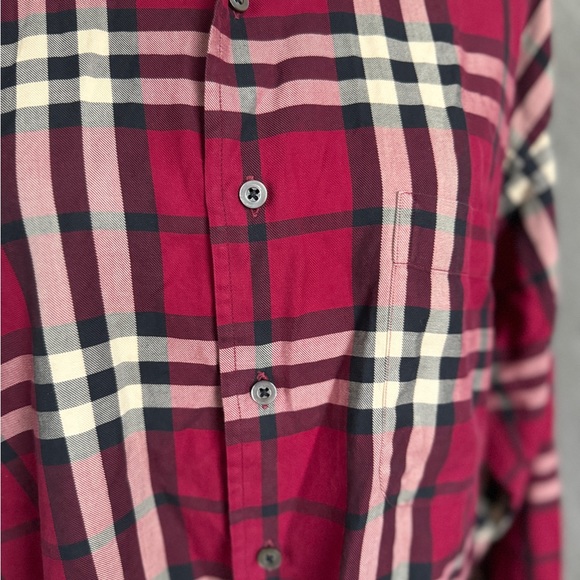 Burberry London Red Plaid Top Medium - Picture 4 of 6